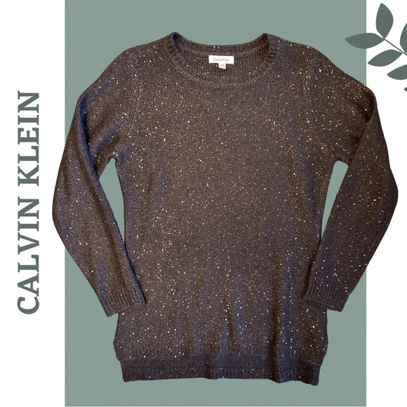 Calvin Klein Women’s Sequin Black Long Sleeve Crew Neck Sweater size Medium - Picture 1 of 7